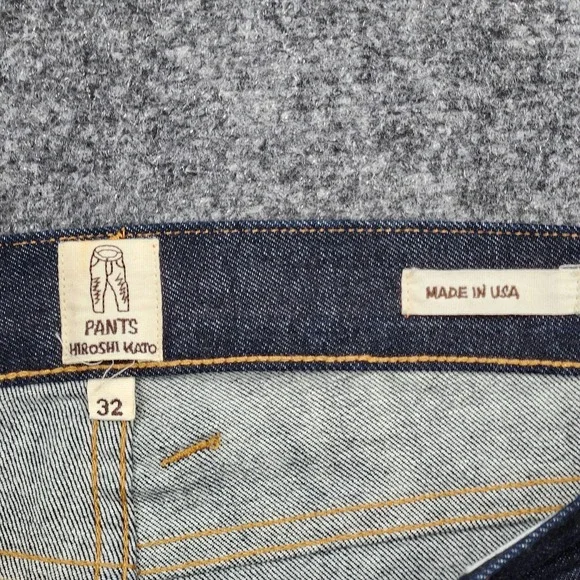 Hiroshi Kato Jeans Mens 32x26 Raw Selvedge Denim Made In USA Slim Straight